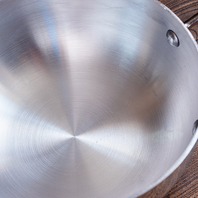 インド鍋 アルミニウム 調理用カダイ【直径：約16.5cm　約1100ml】 6 - 拡大写真です