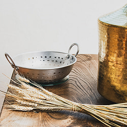 軽量リーズナブルなアルミニウム カダイ　インドの食器＆鍋 直径23.5cm程度 - サブ2