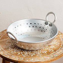 軽量リーズナブルなアルミニウム カダイ　インドの食器＆鍋 直径23.5cm程度の商品写真