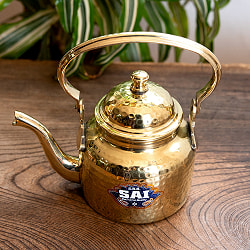 インドの豪華絢爛 ブラスケトル やかん ティーポット  約500ml - サブ4