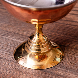 インドの高級ホテル気分 アイスクリーム ＆ デザートカップ ブラス脚と銅の槌目模様が美しい - サブ5
