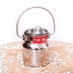 〔約150ml〕取っ手付き かわいいフォルムのギーポット ミルク缶 ミルクポット ステンレス製