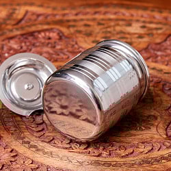 〔約150ml〕レードル付き　シュガーポット　ギーポット　レトロな形にモダンな風合いが魅力　ステンレス製 - サブ5