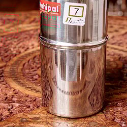 南インド式・フィルターコーヒーメーカー　ステンレス製　コーヒーフィルター〔約16.5cm×約6.8cm〕マドラスコーヒー　美味しいフィルターコーヒー　南インドコーヒー作りへ - サブ3