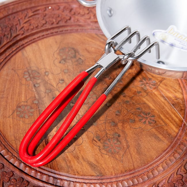 インドの鍋つかみ　Pakkad（パッカド）　やっとこ　バゴーナー・パティラ　ハンディなどへ 13 - No.3：ミディアム赤系