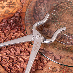 インドの鍋つかみ - インドの鍋　バゴーナなどへ　やっとこ〔約18cm〕 - サブ4