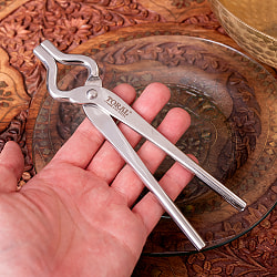 インドの鍋つかみ - インドの鍋　バゴーナなどへ　やっとこ〔約18cm〕 - サブ5