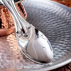 インドのしゃもじ　サービングスプーン　ライスやビリヤニの取り分け等へ サーバースプーン　ステンレス製　[16cm] - サブ4