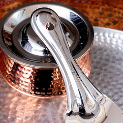 インドのしゃもじ　サービングスプーン　ライスやビリヤニの取り分け等へ サーバースプーン　ステンレス製　[25.5cm] - サブ5