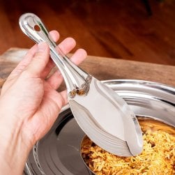 インドのしゃもじ　サービングスプーン　ライスやビリヤニの取り分け等へ サーバースプーン　ステンレス製　[25.5cm](ID-TBLWR-1464)
