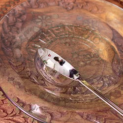 インドのラッサム用レードル 注ぎ口付き スープやカレーの取り分けに便利 ステンレス製 サーバーレードル〔約22.3cm〕 - サブ5