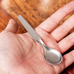 〔お得12本セット〕インドのかわいい　小さなスパイススプーン 約10.8cm　ミニデザートスプーン - サブ2