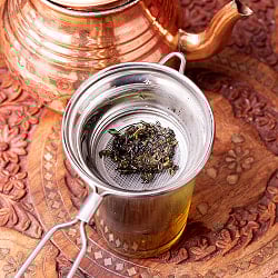 チャイの本場インドから　先端がじょうごになってて便利な茶こし　ティーストレーナー　メッシュフィルター　分解洗浄OK - サブ4