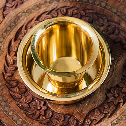 南インドのコーヒーカップとソーサーセット ブラス製 - サブ3
