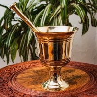 オーセンティックでエレガントな真鍮のスパイスグラインダー 高さ:約16cm