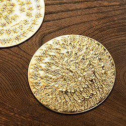 ムスリム職人の手仕事が息づく ブラスコースター 網目仕上げ - サブ3