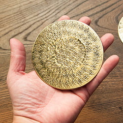 ムスリム職人の手仕事が息づく ブラスコースター 網目仕上げ - サブ4