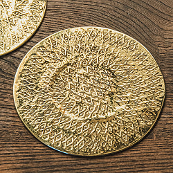 ムスリム職人の手仕事が息づく ブラスコースター 網目仕上げ - サブ5