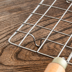 チャパティを直火で炙る焼き網 幅17cm - サブ4