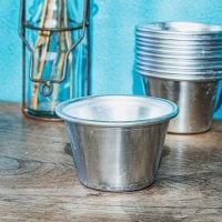 インドの アルミ製ミニカップ カレーやスイーツに 直径8.5cm程度