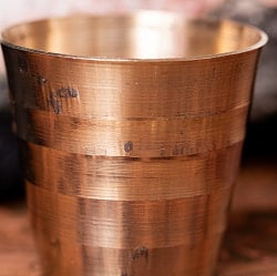 インドの礼拝用 ブラス製 プージャグラス カップ[約3.4cm×約3.6cm] - サブ2