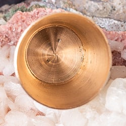 インドの礼拝用 ブラス製 プージャグラス カップ[約3.4cm×約3.6cm] - サブ3