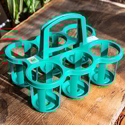 インドネシアの調味料ホルダー／ドリンクホルダー レトロカラー プラスチック製 - サブ5