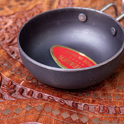 タルカパン[中] 黒 ノンスティック〔約11.3cm　約300ml〕インド料理でスパイスをテンパリングする調理器具 - サブ5