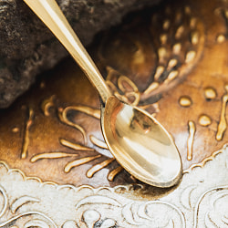 ブラスのミニスプーン ティースプーンサイズ 10.5cm - サブ3