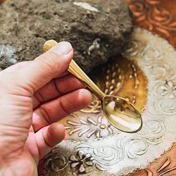 ブラスのミニスプーン ティースプーンサイズ 10.5cm - サブ5