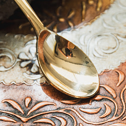 ブラスのスプーン 小さめのカレースプーンサイズ 15.5cm - サブ3