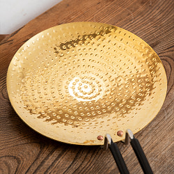 豪華絢爛 槌目仕立て 真鍮製 チャパティパン - サブ3