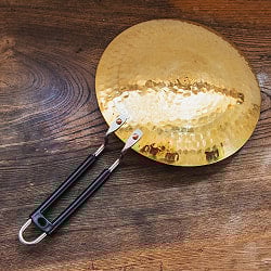 豪華絢爛 槌目仕立て 真鍮製 チャパティパン - サブ4
