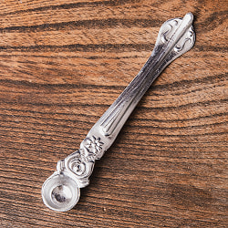 かわいいミニサイズ ナーガとヒンドゥシンボルの礼拝用スプーン 13cm - サブ4