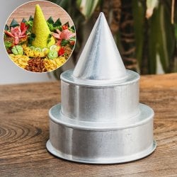 ナシ・トゥンペンの型 インドネシアのお祝いご飯 高さ:13cm