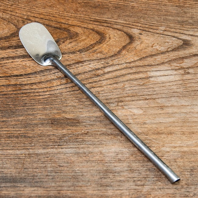 インドネシアのお菓子「アペム」をころがすヘラ オールステンレス 20ｃｍ 3 - 別の角度から。