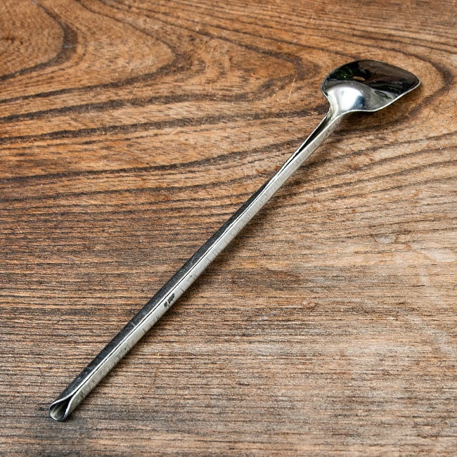 インドネシアのお菓子「アペム」をころがすヘラ オールステンレス 20ｃｍ 4 - 裏面。