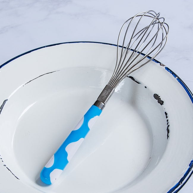 レトロカラーが可愛い タイの泡立て器 ホイッパー 22cm 6 - 1：青
