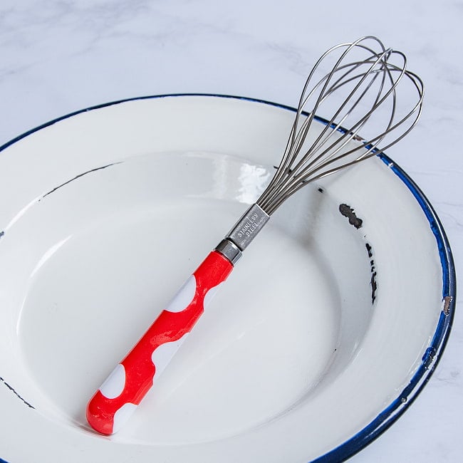 レトロカラーが可愛い タイの泡立て器 ホイッパー 22cm 7 - 2：橙