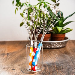 レトロカラーが可愛い タイの泡立て器 ホイッパー 25cm - サブ2