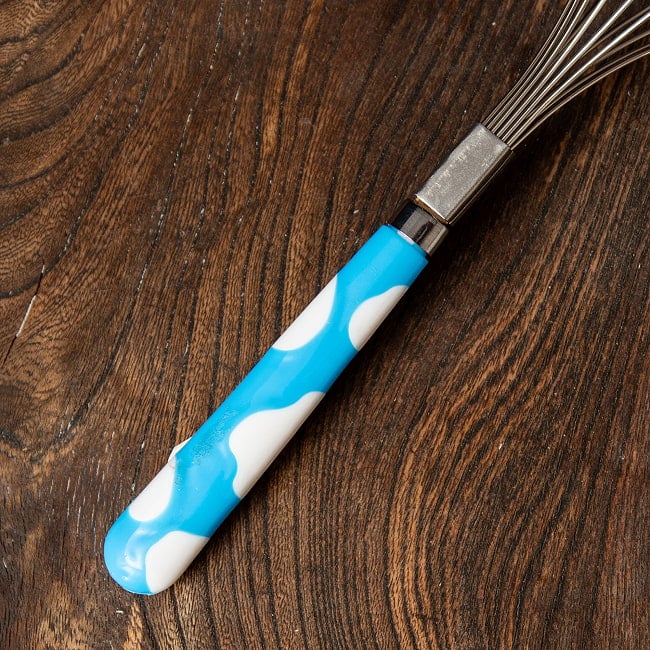 レトロカラーが可愛い タイの泡立て器 ホイッパー 25cm 7 - 1：青