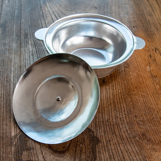 タイの昔ながらの屋台アルミ鍋 直径19cm程度 卓上コンロに 5 - フタを外しました。