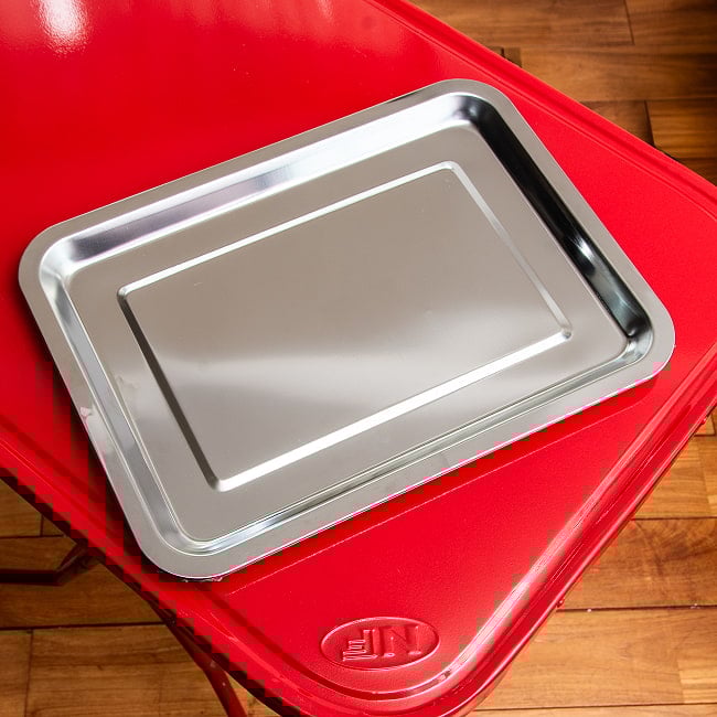 タイの屋台トレー 無骨な風合いがアジアン！ お盆 35x26cm 4 - 全体図です。