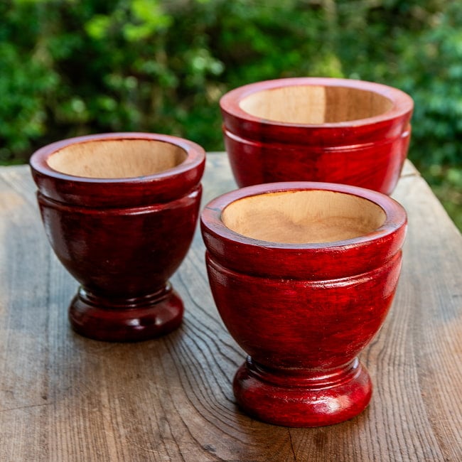 クロック - タイの木製臼と杵セット no.6 高さ15cm程度 7 - けっこう個体差があります。