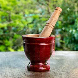 クロック - タイの木製臼と杵セット no.6 - メイン