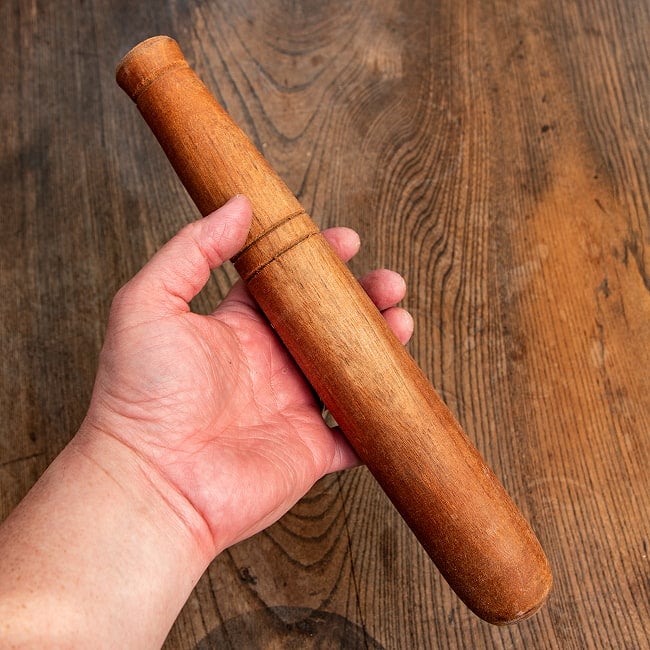 クロック - タイの木製臼と杵セット no.9 高さ22.5cm 6 - 杵が付属します。