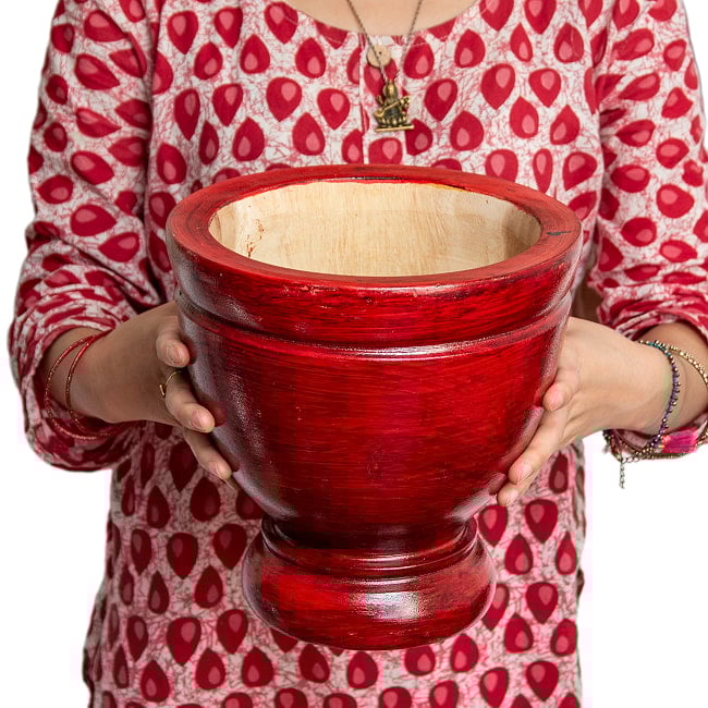 クロック - タイの木製臼と杵セット no.9 高さ22.5cm 9 - 立派なサイズ感です。