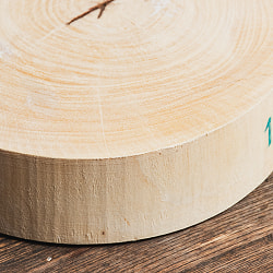 タイの屋台まな板 タマリンド一枚板 直径23cm 2.7kg タイの食文化を支える分厚いプロ仕様 - サブ5