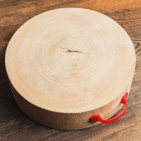 タイの屋台まな板 タマリンド一枚板 直径31cm 6.6kg タイの食文化を支える分厚いプロ仕様