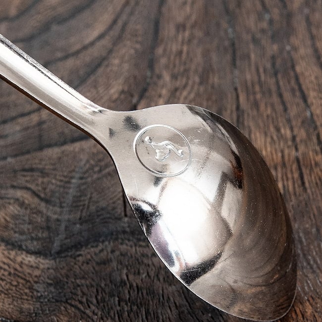 タイの長めスプーン バラの模様入り ソーダスプーン パフェスプーン 5 - 刻印入り。